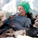 Prinsa Sverre Magnus herskostallá marshmallow njálgáiguin (Govva: Lise Åserud, NTB Scanpix)